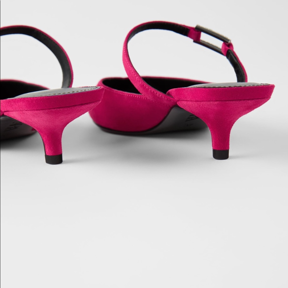 Zara suede mule with bejeweled buckle - Picture 6 of 7